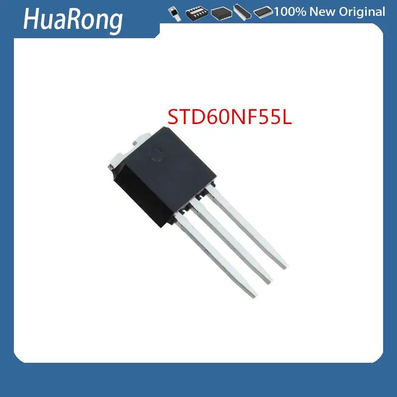 10PCS/LOT     STD60NF55L   D60NF55L    TO-251