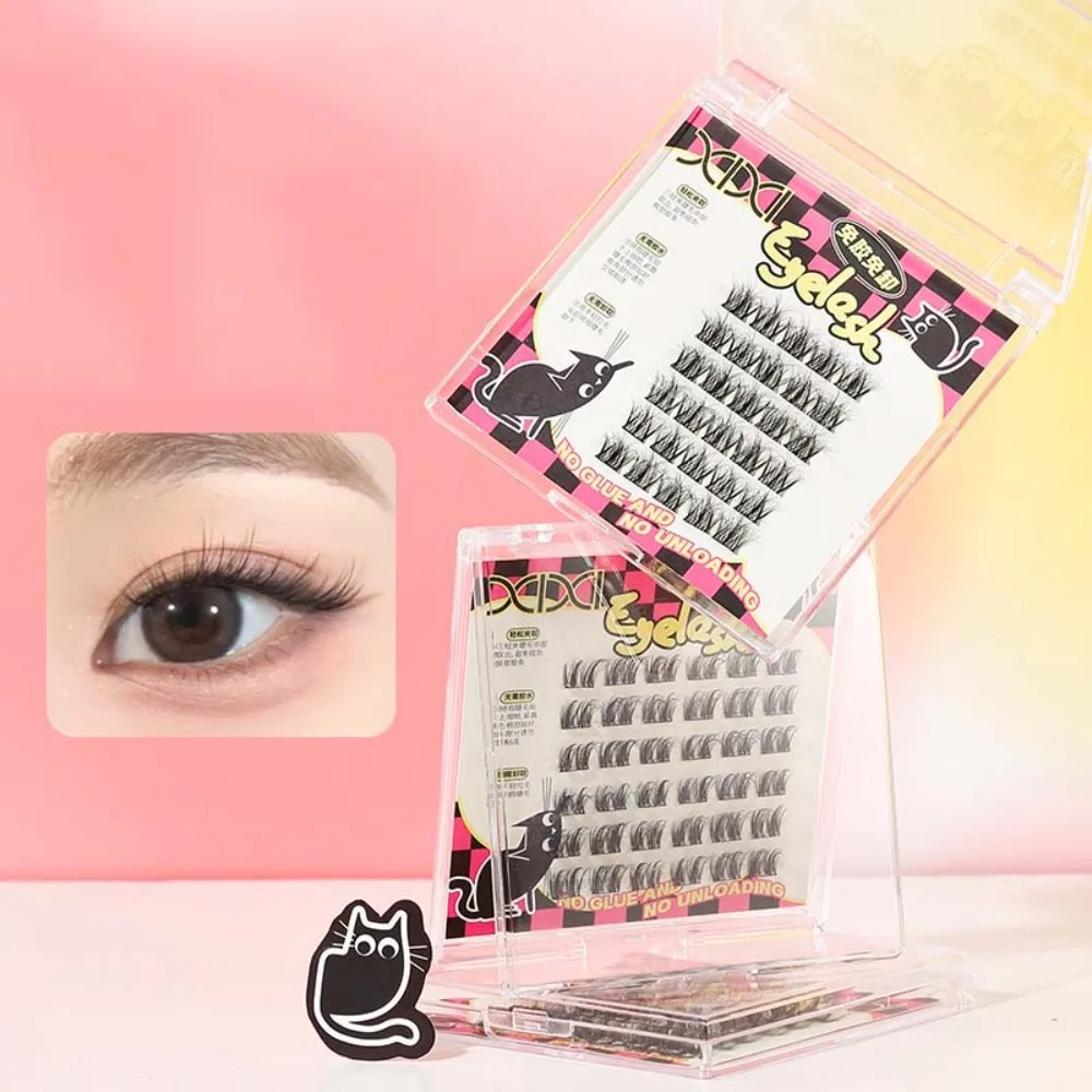 Gesegmenteerde lijmvrije valse wimpers Kruisvorm 7-12 mm Creatieve valse wimpers Herbruikbaar Langdurig