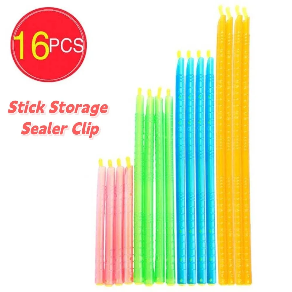 

Packaging Sealer Stick Storage Sealer Clip Milk Powder Bag Snack Bag Clip Seal Storage Clips Food Seal Stick 16Pcs