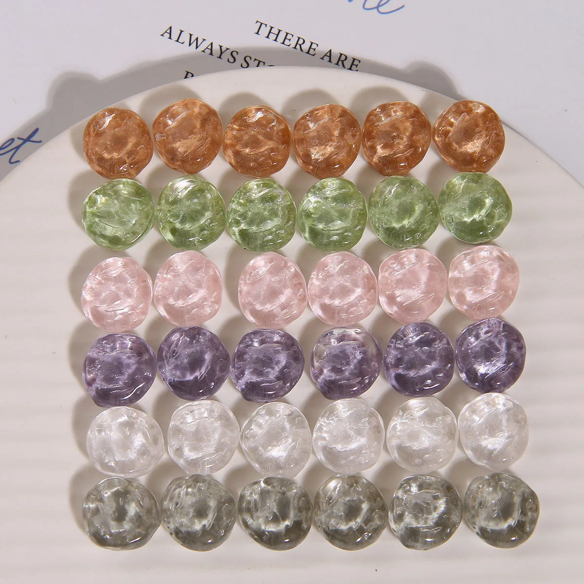 

Concave Convex Water Ripple Resin Accessories Irregular Shape Fresh Style DIY Handcraft Parts for Earrings Headwear Phone Case