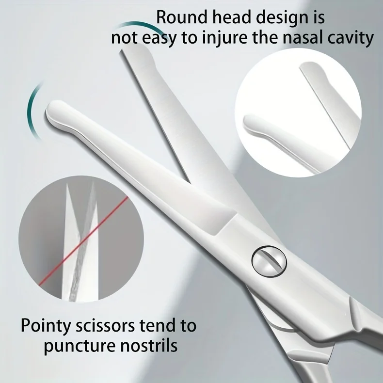 Edelstahl Augenbrauen-, Wimpern- und Nasenhaar-Schere, Make-up-Tool, Nagelschere, Maniküre-Nagelhautentferner, Trimmer – Detail 4