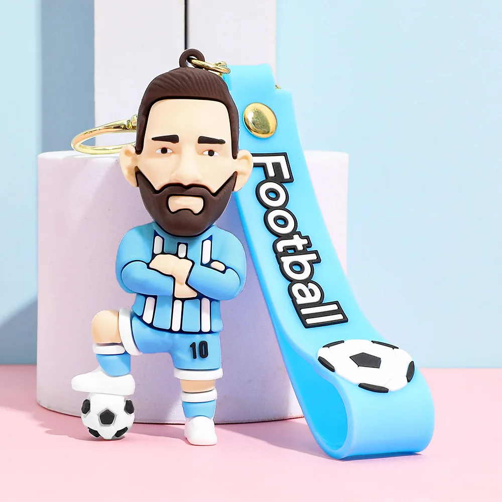 Fußballstar-Bild-Schlüsselanhänger, Fußballstar-Taschen-Dekor, Schlüsselring, Auto-Schlüsselzubehör, beliebt für Männer, Fans, Geschenk, Großhandelspreis – Detail 6