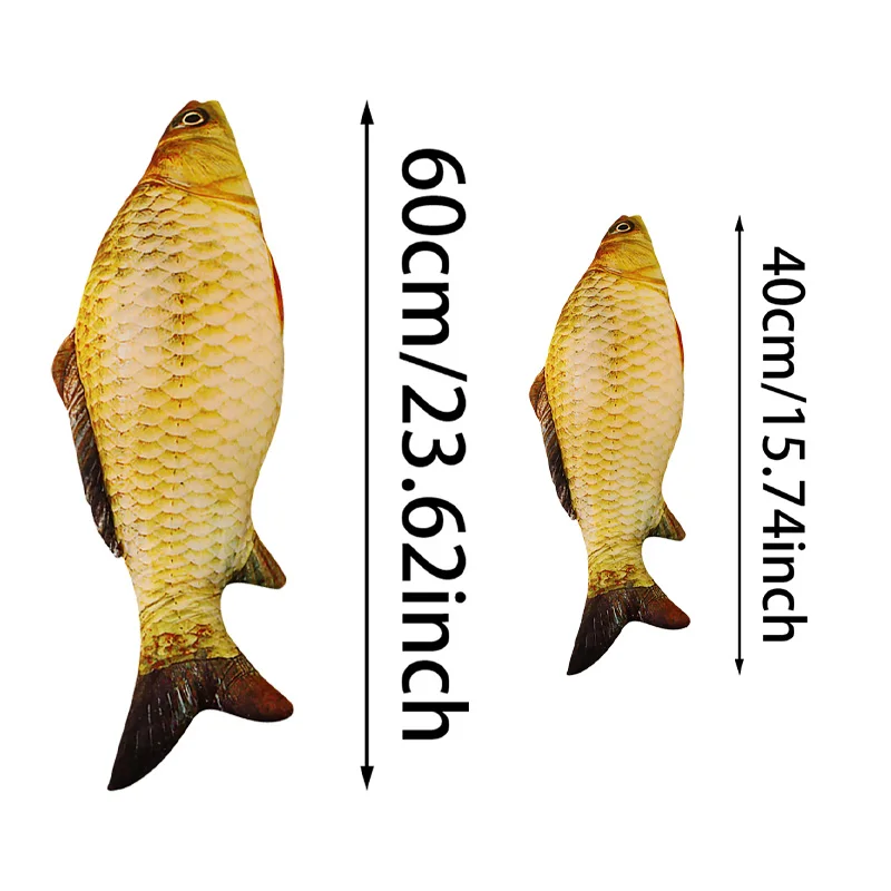 40/60Cm 3D Simulasi Ikan Emas Mainan Mewah Boneka Lembut Hewan Ikan Mas Bantal Mewah Kreatif Bantal Sofa Hadiah untuk Anak-anak