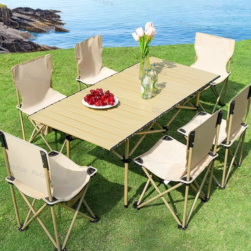 

Picnic Camping Outdoor Table Foldable Fishing Beach Garden Fallow Beach Chairs Portable Travel Silla De Playa Furniture