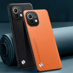 Luxury Leather Case For Xiaomi Mi 11 Lite 5G NE Back Cover Silicone Shockproof Protection Phone Case For Xiaomi 11 Lite 11Lite