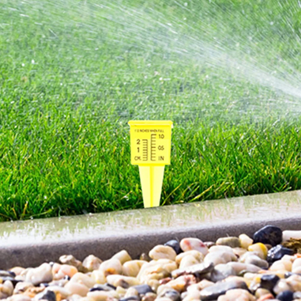 

5 Pcs Rain Gauge Outdoor Accurate Gauges Plastic Sprinkle Water Garden Measuring Tool Meter