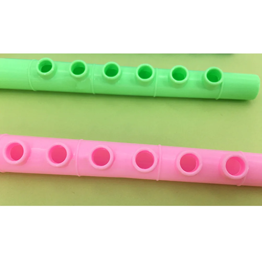 

12pcs 6-Hole Mini Recorder Flute Premium Plastic Music Instrument Beginner Hand Coordination Practice Random Color