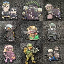 Field Shooting Club Tactical Patch Printing Cartoon Animation Outdoor Weapon Shield Masked Helmet Military Badges DIY Sticker