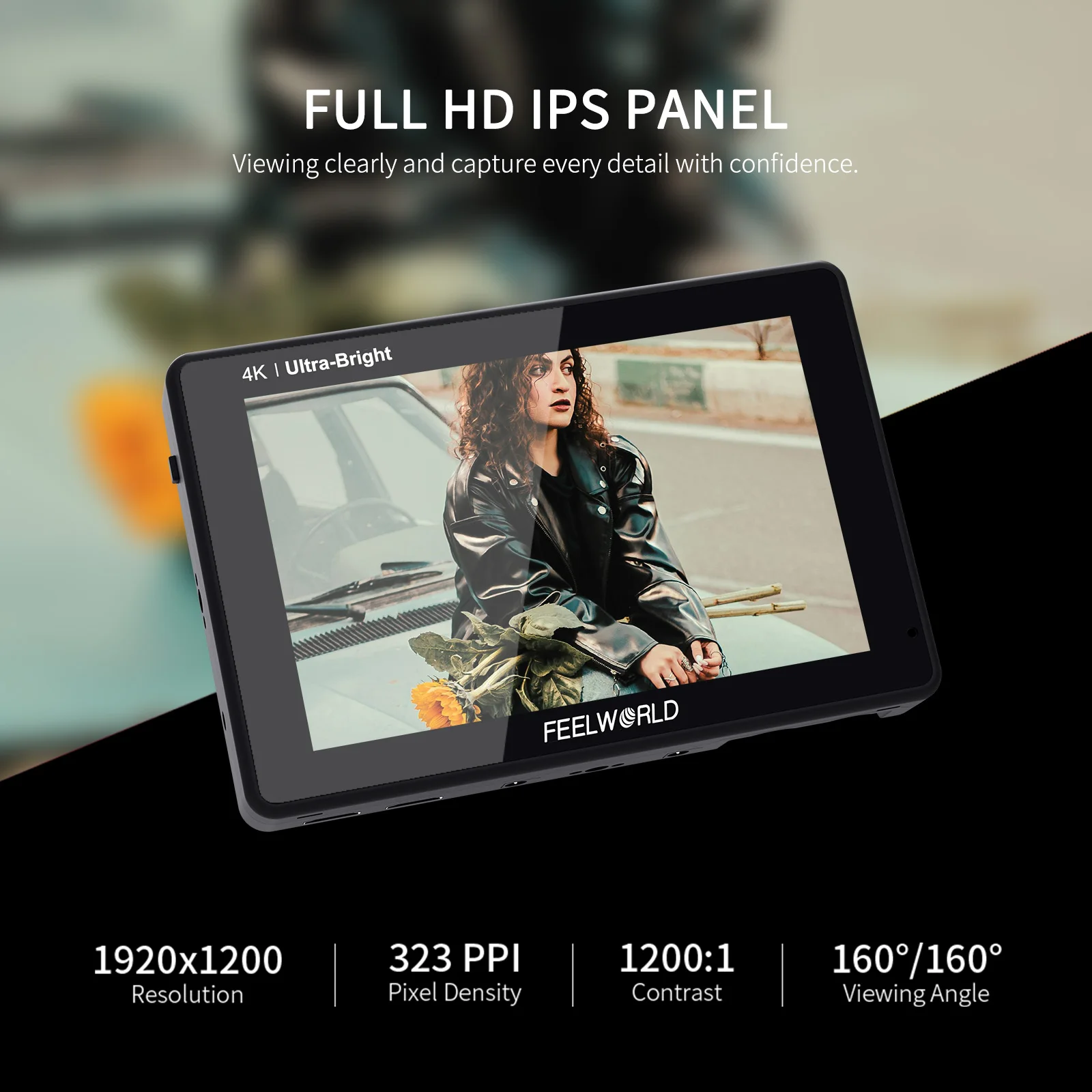 FEELWORLD LUT7 7 Inch 2200nits Touchscreen Camera Field Monitor with 3D LUT HDMI Input Output Waveform VectorScope Histogram
