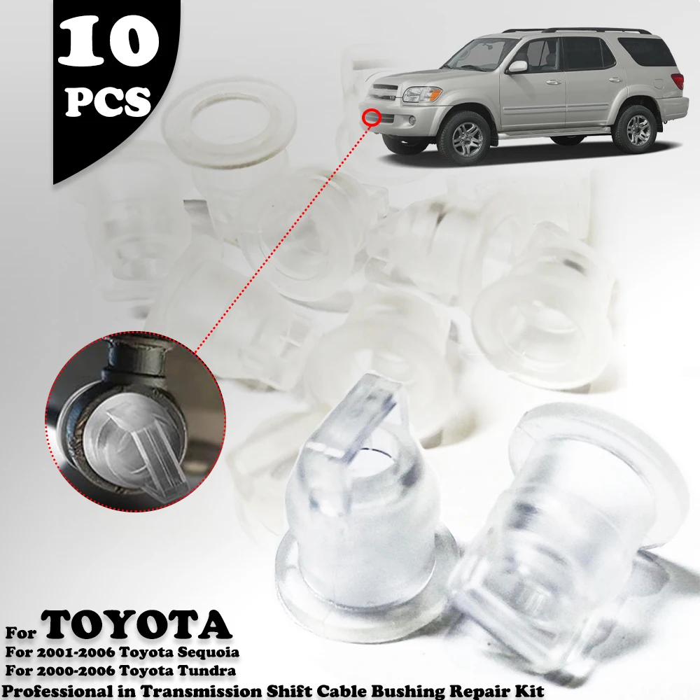 

10Pcs Auto Gearbox Gear Shift Cable Linkage Bushing For Toyota Sequoia Tundra 2000 2001 2002 2003 2004 2005 2006 Rubber Sleeve