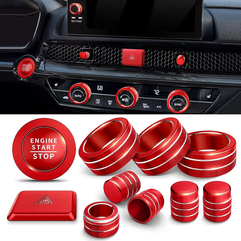 

for Honda Civic 2022-2026 Accessories, CRV 2023-2026 & Acura Ingetra 2023-2025 (Fit 9\ Screen/ 1 Audio Knob), 11pcs Knob Cov