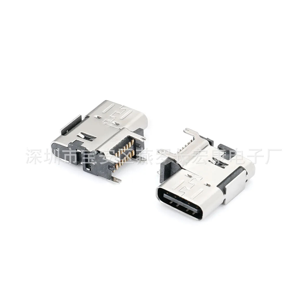 For TYPE-C 16P female seat, sinking plate 1.0mm with shrapnel L = 7.9mm four-pin plug board