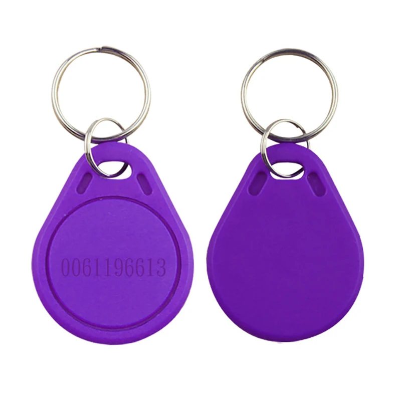 100Pcs/Lot 125Khz TK4100 RFID Keytag Keyfobs Ring Proximity ABS ID Key Tags For Access Control Attendence