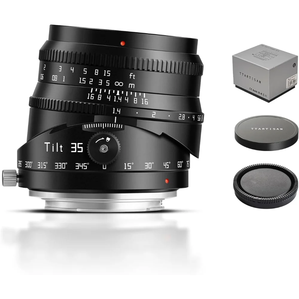 TTARTISAN 35mm F1.4 Tilt Prime Lens APS-C Grote Diafragma Handmatige Focus Cameralens Voor Sony E Fujifilm X Nikon Z Canon RF M43