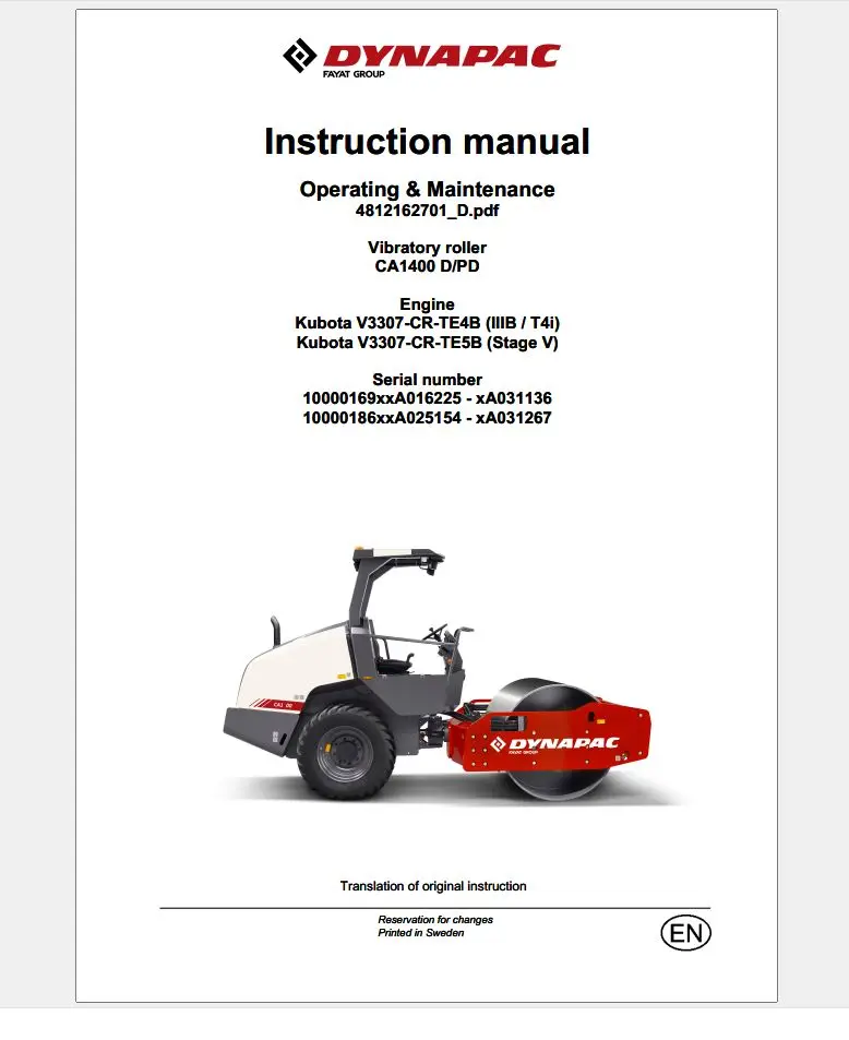 Dynapac Machinery 34.6 GB PDF EN 2022 Part Catalog Operator & Maintenance Manual Full DVD