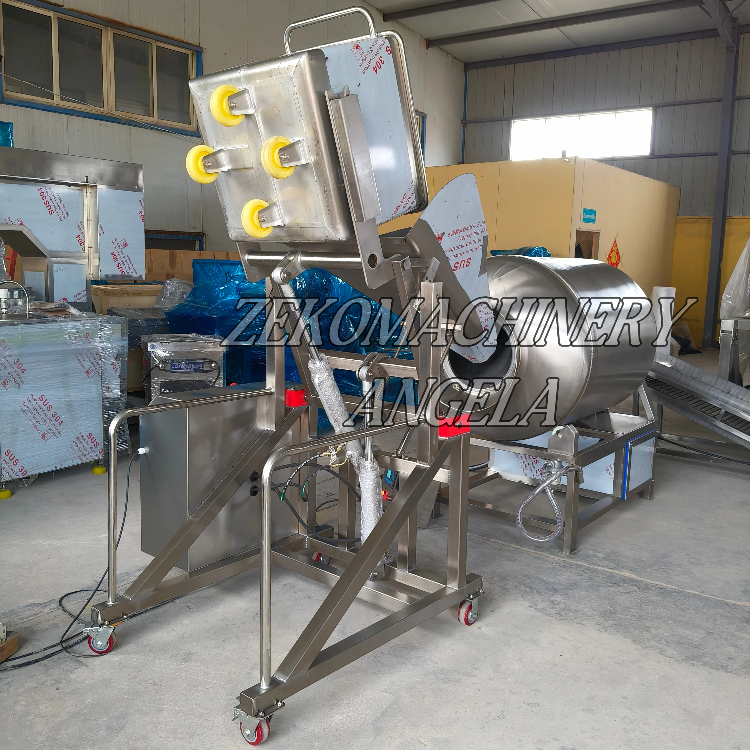 Commercial Large Flavor Machine for Beef Mutton Fish Pickling Hydraulic Vacuum Meat Tumbler Marinade Machine-Food Processing