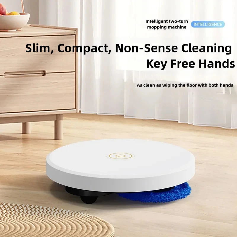 Smart Sweeping Robot Dual-Wheel Smart Floor Mopping Machine Automatic Wet Dry USB Rechargeable Mop For Household Cleaning