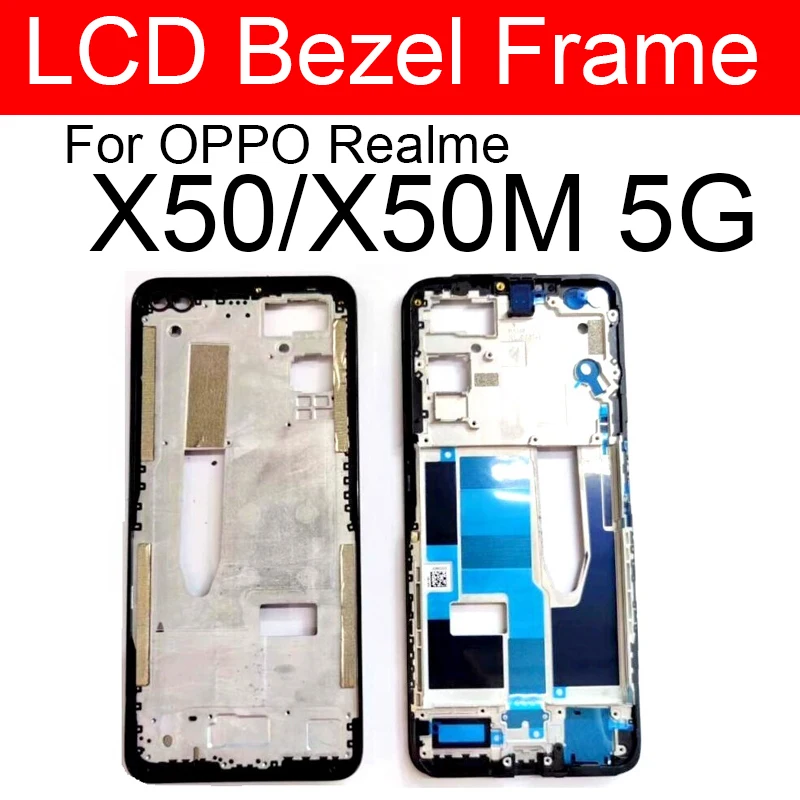 LCD Screen Display With Frame Housing Case For OPPO Realme X50 X50M 5G LCD Digitizer Assembly With Frame Replacement Parts