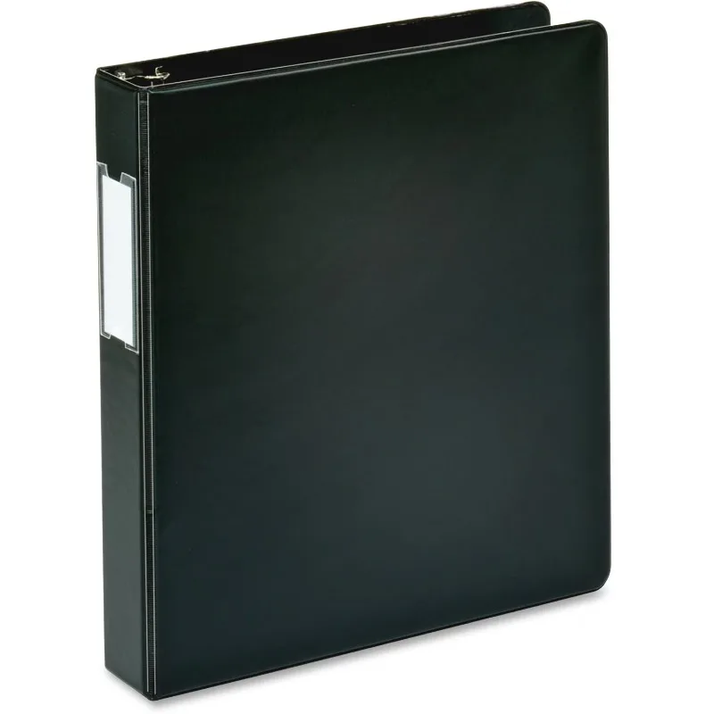 

Slanted D-Ring Binder w/LBL HLD 1-1/2" Black 33125