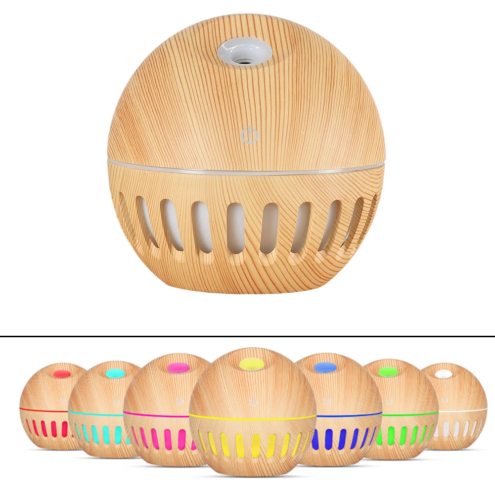 

USB-увлажнитель для ароматерапии, 130 мл, диффузор эфирного масла с красочной подсветкой, прохладный увлажнитель тумана для домашней ароматерапии