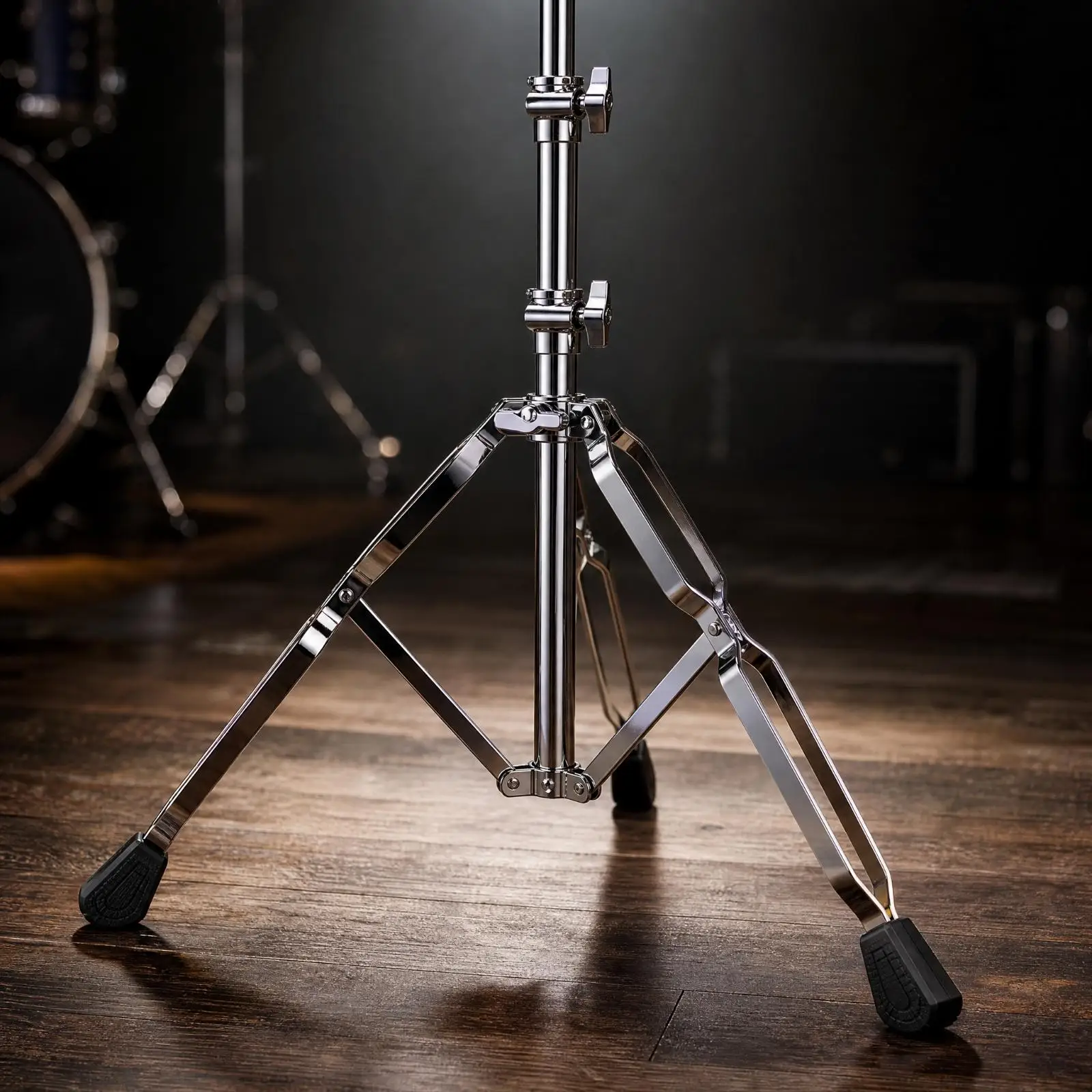 C-500 Cymbal Stand Steel straight/angled Cymbal Stand with Rubber Feet Electroplated Finish Drum Hardware for Drummers, Stage