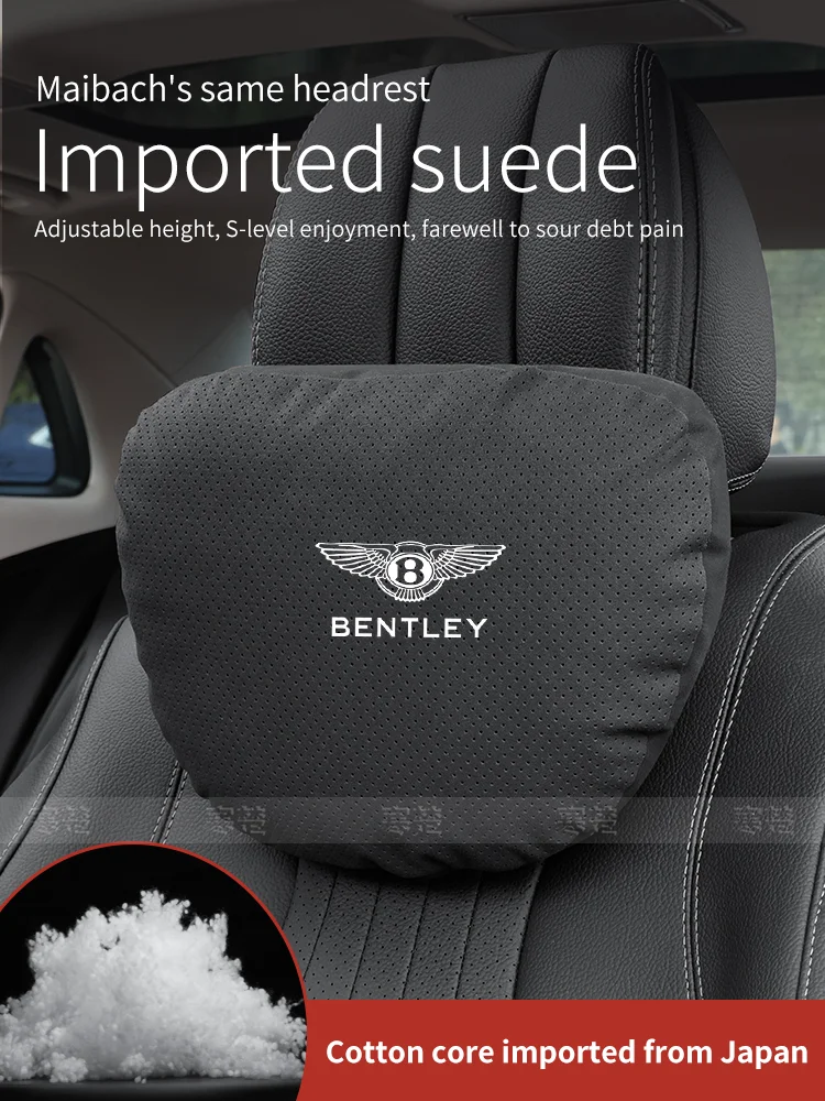 Für Bentley Continental GT MULLINER Bentayga Flying Hurtling Spurlogo Auto Kopfstütze Nackenstütze Lendenkissen Weiches Nackenkissen