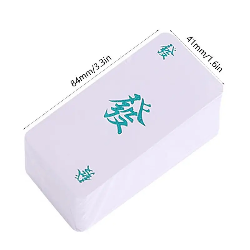 136 Lakens/Set Draagbare Mahjong Kaarten Speelkaarten Pvc Handheld Mahjong Bordspel Voor Familie Vrienden Verzamelen Feesten