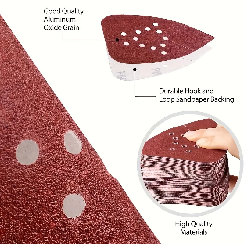 10/30 Pcs Mouse Sand Mill Special Sand Pad, 12 Hole Hook and Ring Sandpaper Detail Palm Sandpaper