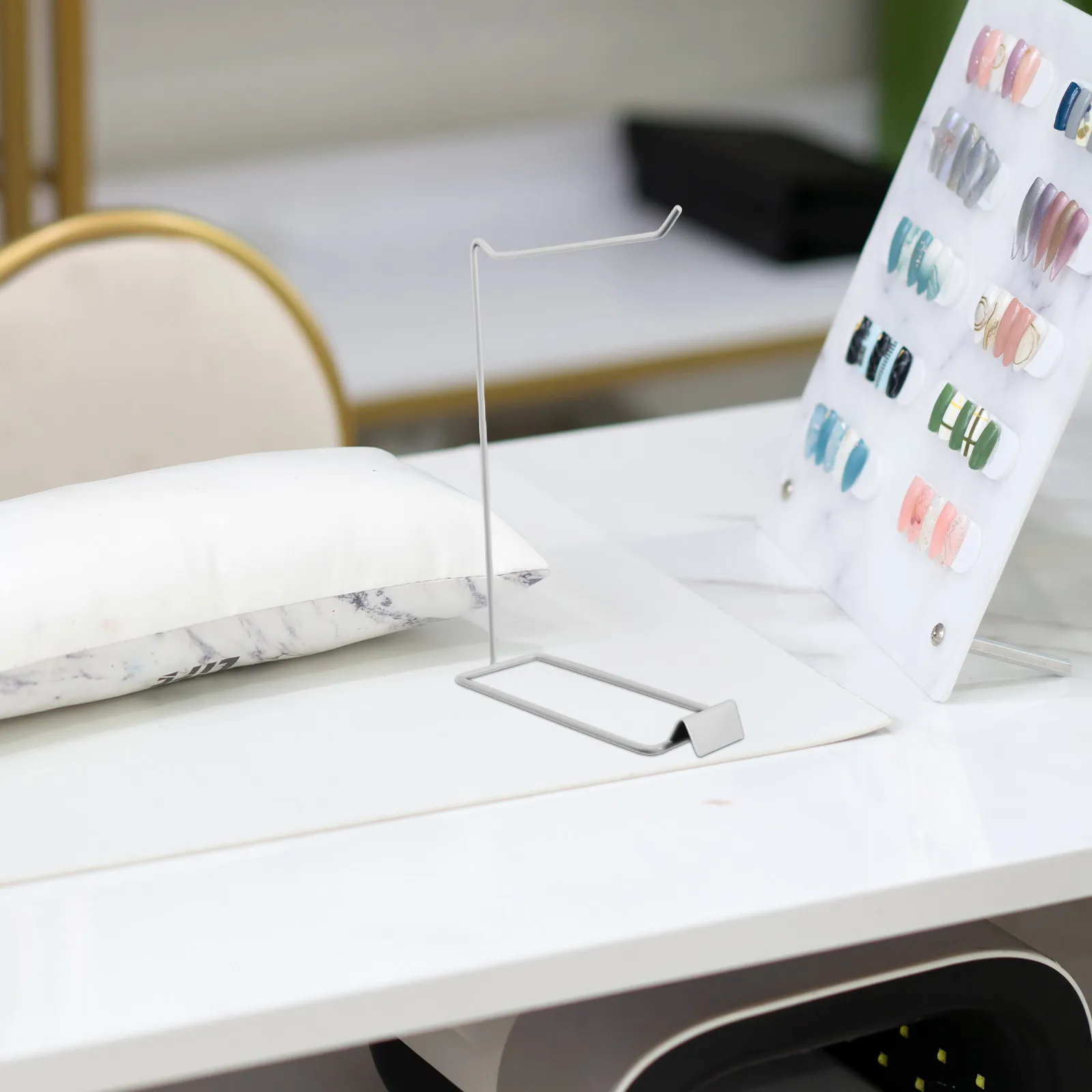 Metal Nail Art Display Modular Nail Color Card Holder Stable Base Salon Tabletop Rack Professional Manicure Showcase