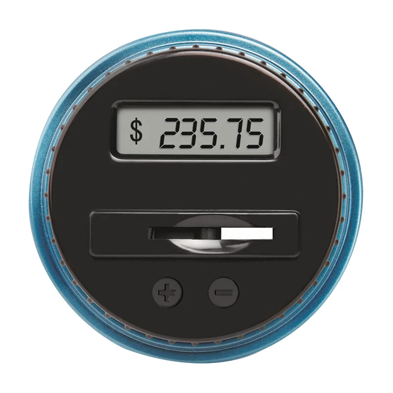 Hot Ltem 1 PCS Piggy Bank Money Box Jar Coin Money Box Coins Storage Box Jar 1.8L Counter Electronic Digital LCD Counting C