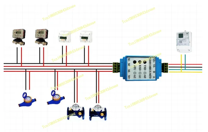 نوع معزول 485 إلى MBUS محطة رئيسية متر القراءة اختبار مجال الاتصالات تصحيح الأخطاء MBUS المضيف العزلة الداخلية #3
