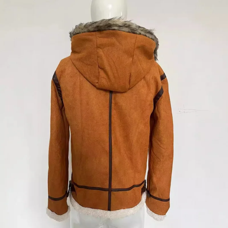 Manteau en Fourrure Solide pour Jeunes, Sans Ceinture, Décontracté, Régulier, Fermeture Éclair, Hiver