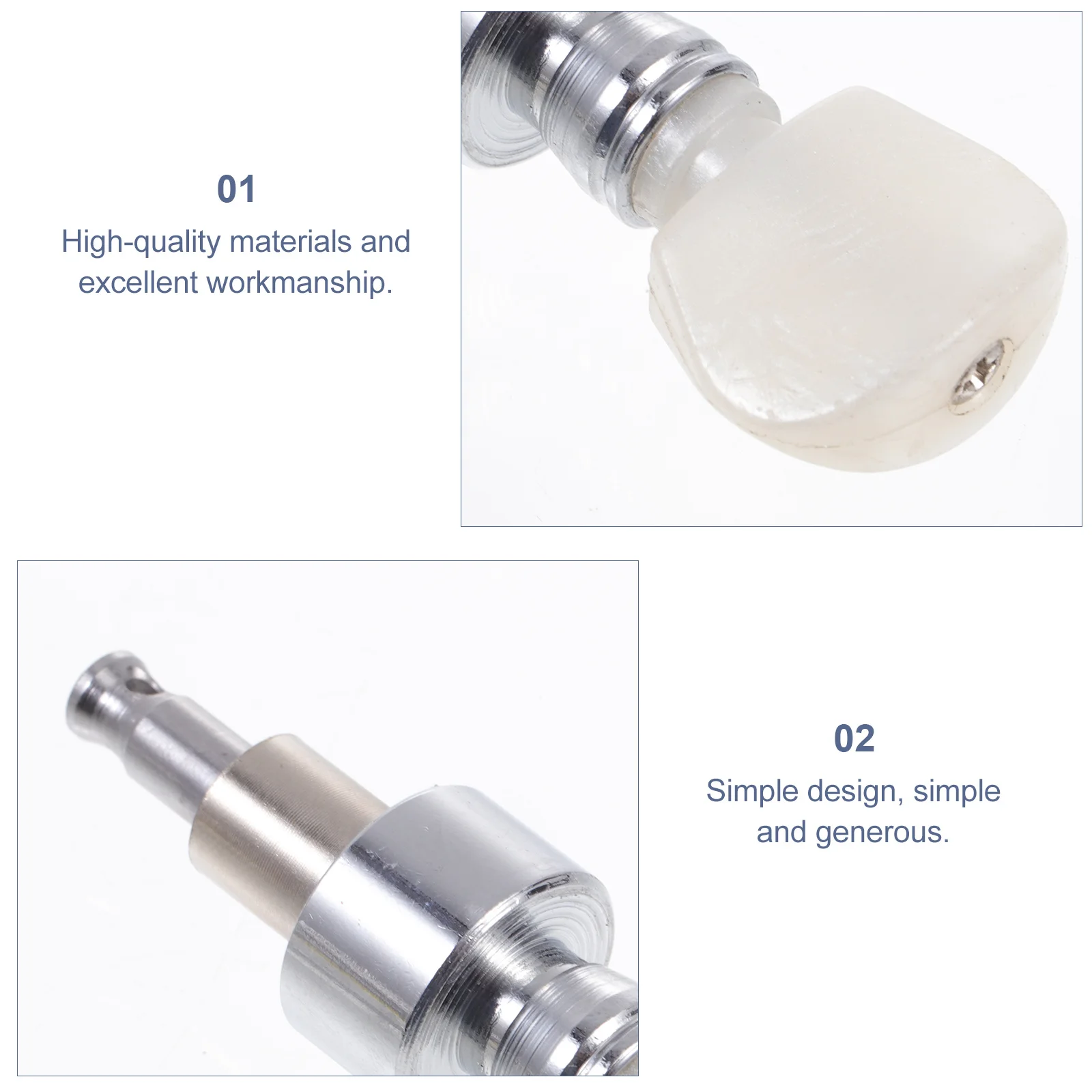 

1 pc Alloy Banjo Tuning Machine Head White For String Adjuster Durable Smooth Finish No Burrs Easy Install Banjo Tuning