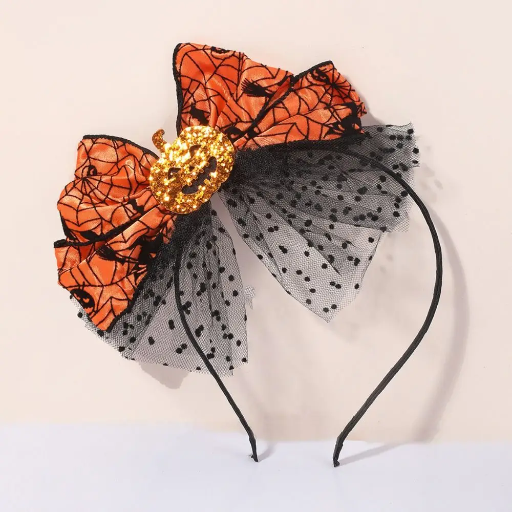 

Fashion Spider Halloween Hair Hoop Ins Style Mesh Party Hairband Headwear Hair Accessories Pumpkin Hairband Performance Props