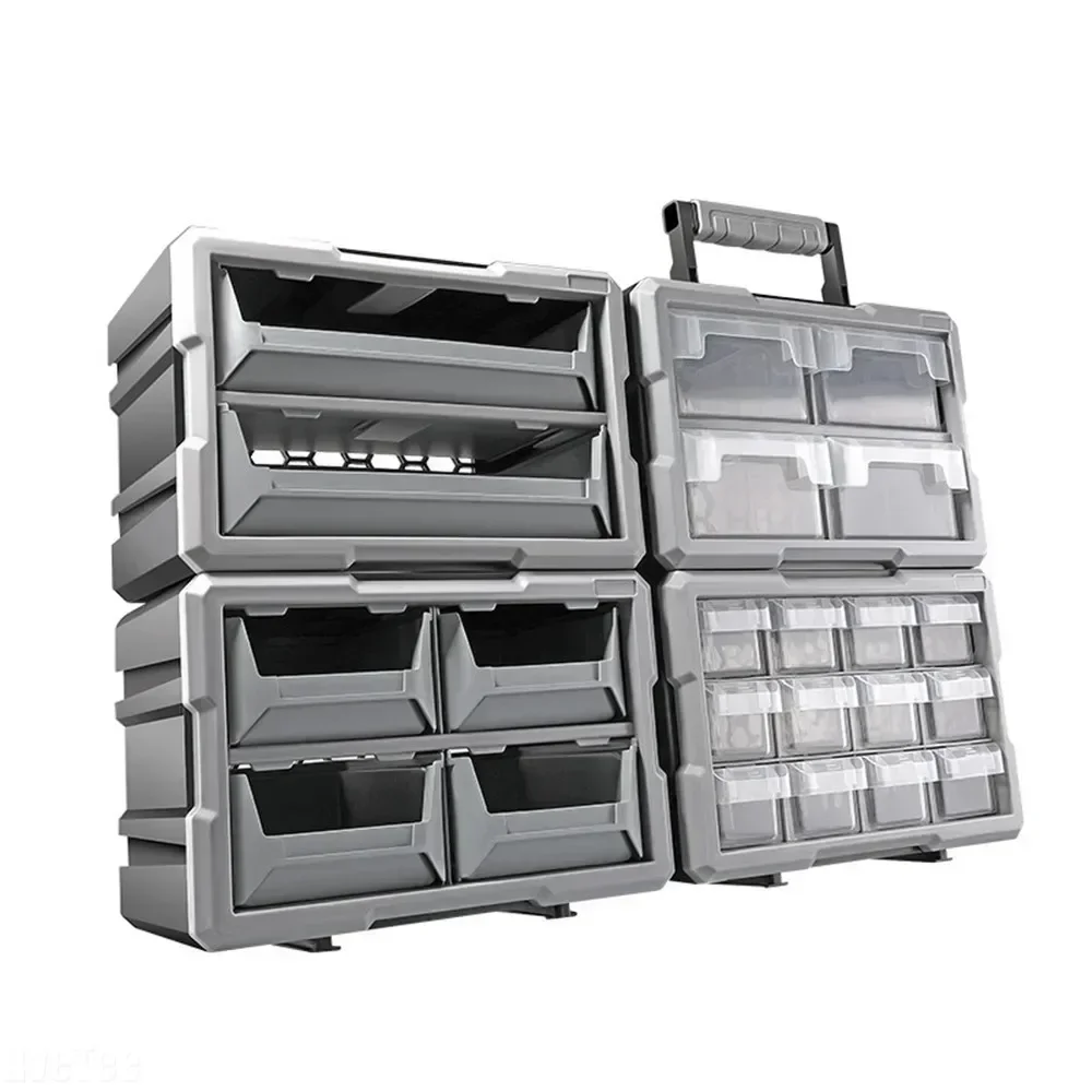 Multi-grid Drawer Toolbox Professional Plastic Tool Box Organizer Accessories Parts for Mechanics Suitcase Screws Accessories