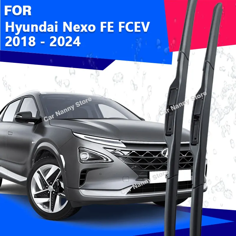 

Щетки лобового стекла для Hyundai Nexo FE FCEV 2018-2024, автомобильные дворники, резиновая полоса, стеклоочиститель, мягкая резина 2019 2020 2021