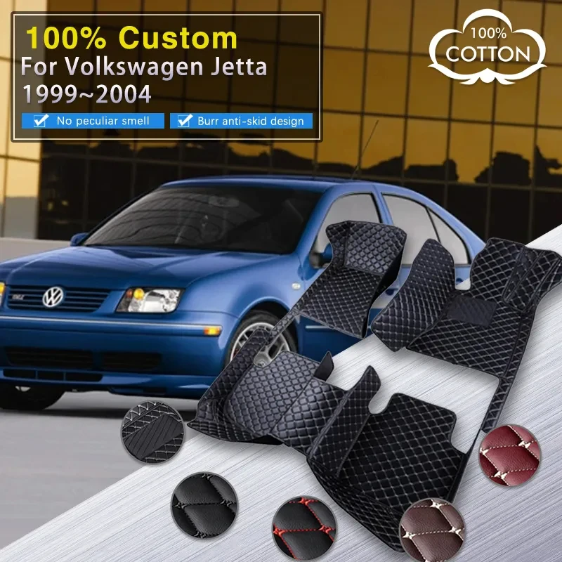 

Car Floor Mats For Volkswagen VW Jetta Bora A4 1999~2004 Rug Carpet Auto Interior Parts Pad Luxury Leather Mat Car Accessories