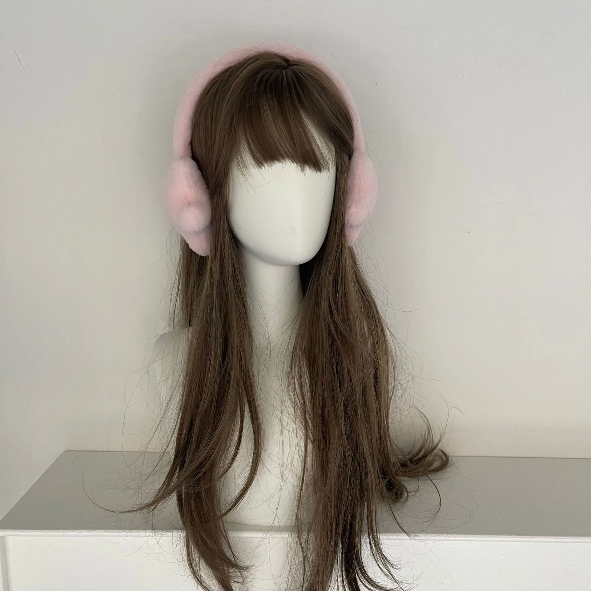 Зимние наушники со звездами для девочек, стильные наушники, милые кавайные теплые плюшевые студенческие наушники, велосипедные наушники для холода