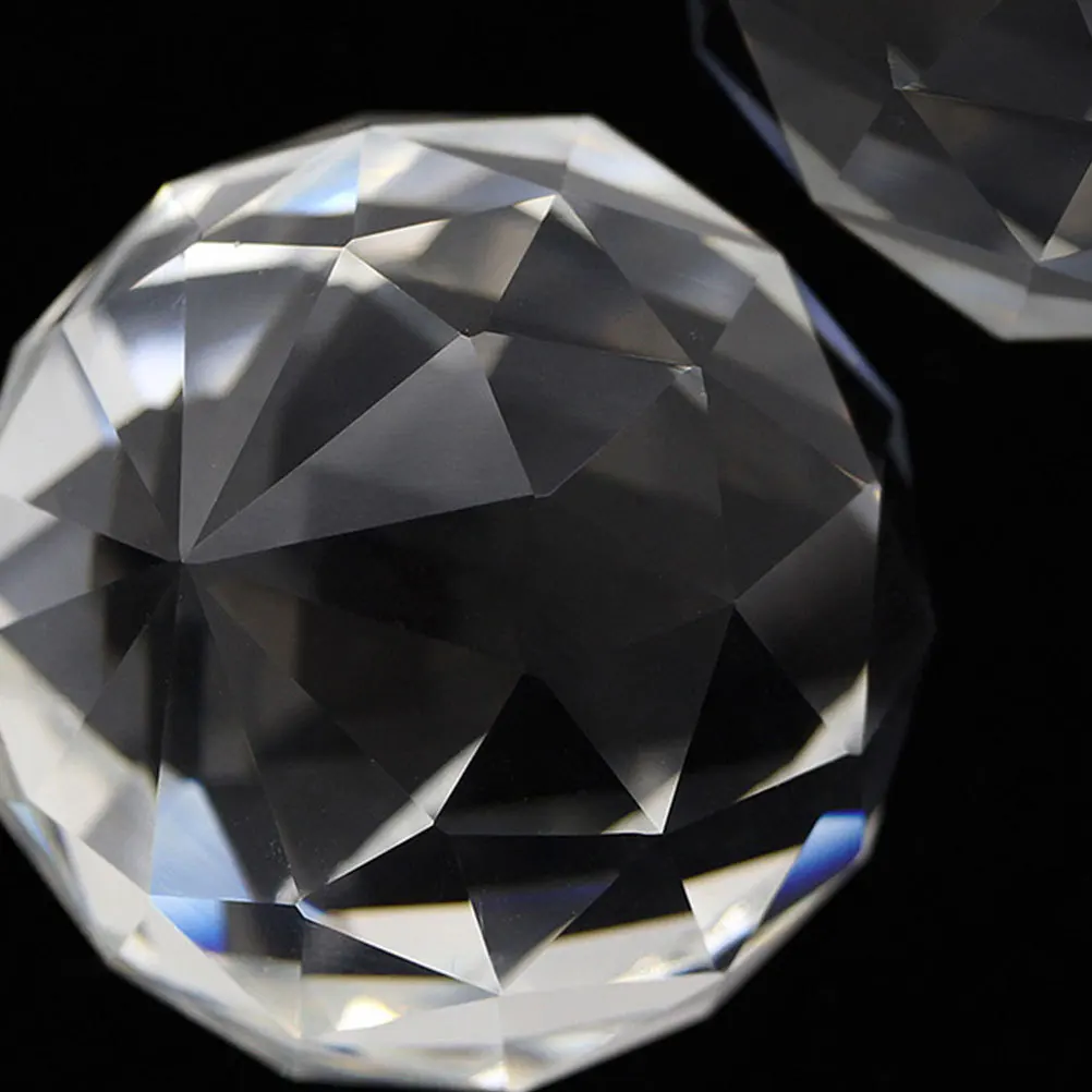 

4 pcs Crystal Pendant Hanging Ornament 30Mm Plated Decor For Window Door Wall Costume Diy Crystal Curtain Wedding Party Home