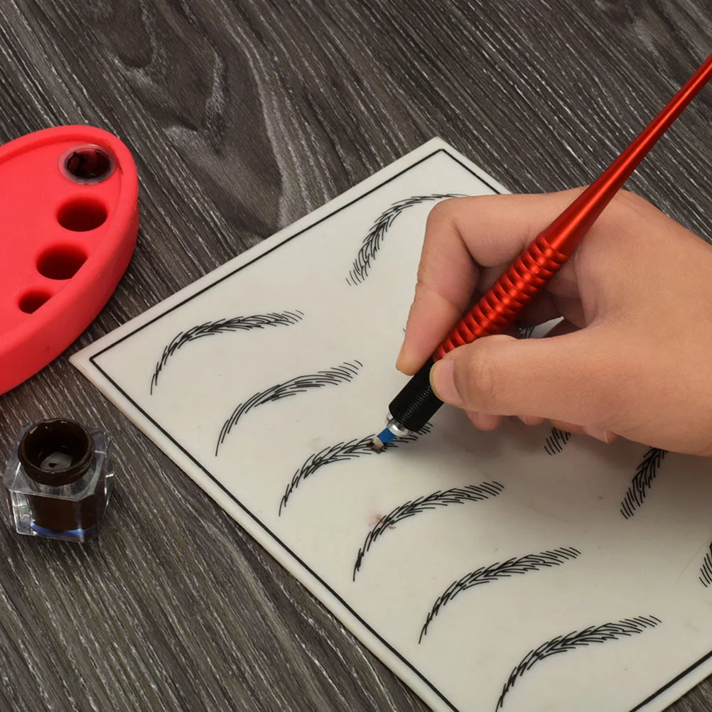 

Тонкая заостренная ручка для бровей, красная многофункциональная ручная вышивка, ручной инструмент для макияжа бровей, шрамов, камуфляга, татуировки