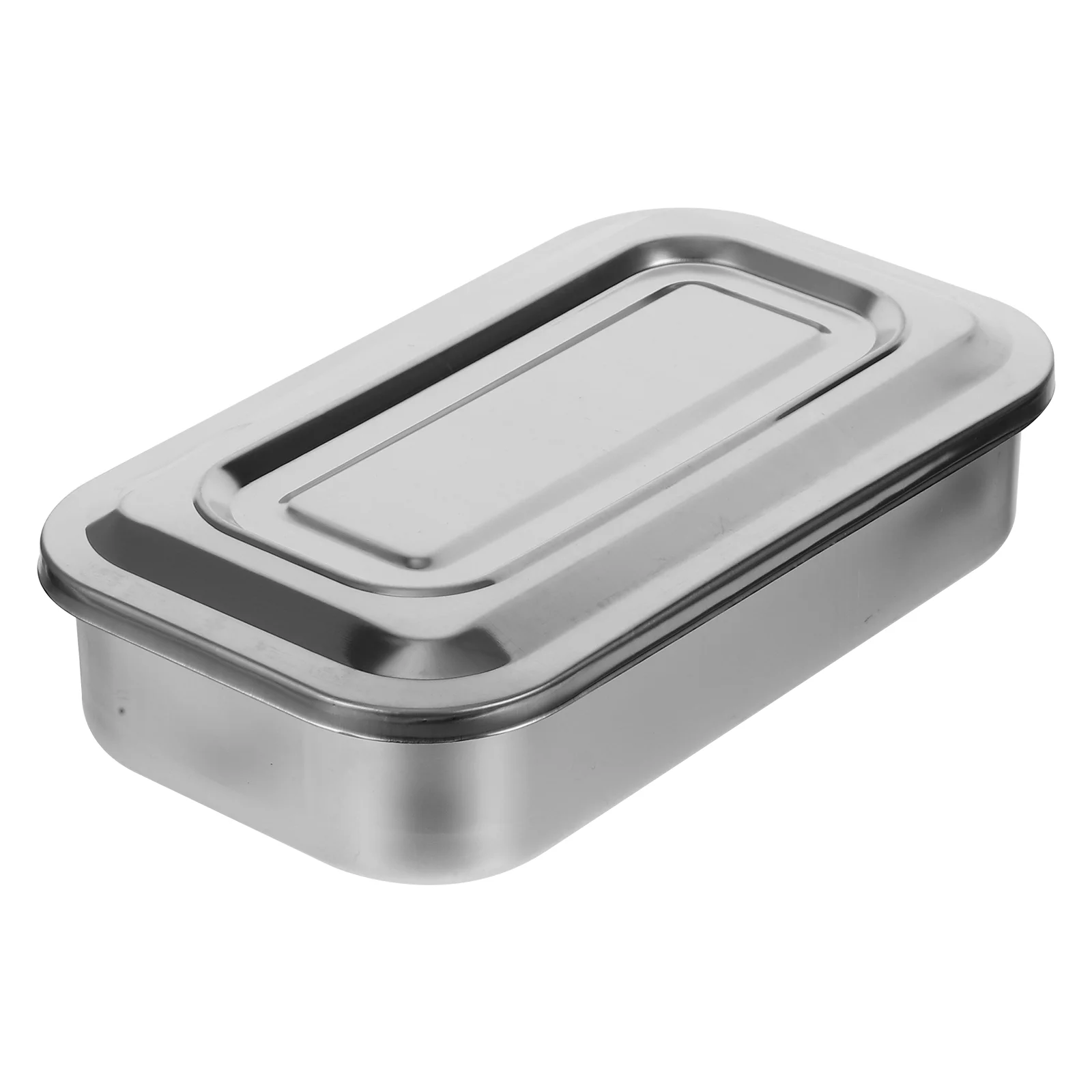 

8 Inch Tool Tray Basket Instrument with Lid Stainless Steel Sanitation Small