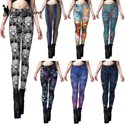 Leggings de Fitness taille haute pour femmes, pantalon d'entraînement à la mode, imprimé 3D, Slim, Harajuku