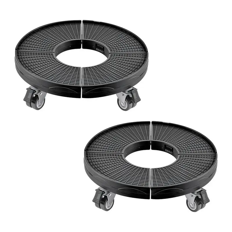 

Trash Can Dolly with 4 Lockable Wheels, 440lbs Weight Capacity, 2 Packs Round Trash Can Roller Base, 15-22.8 in Adjustable, Heavy Duty Plant Caddy, Multi-Functional Rolling Dolly Cart, Black
