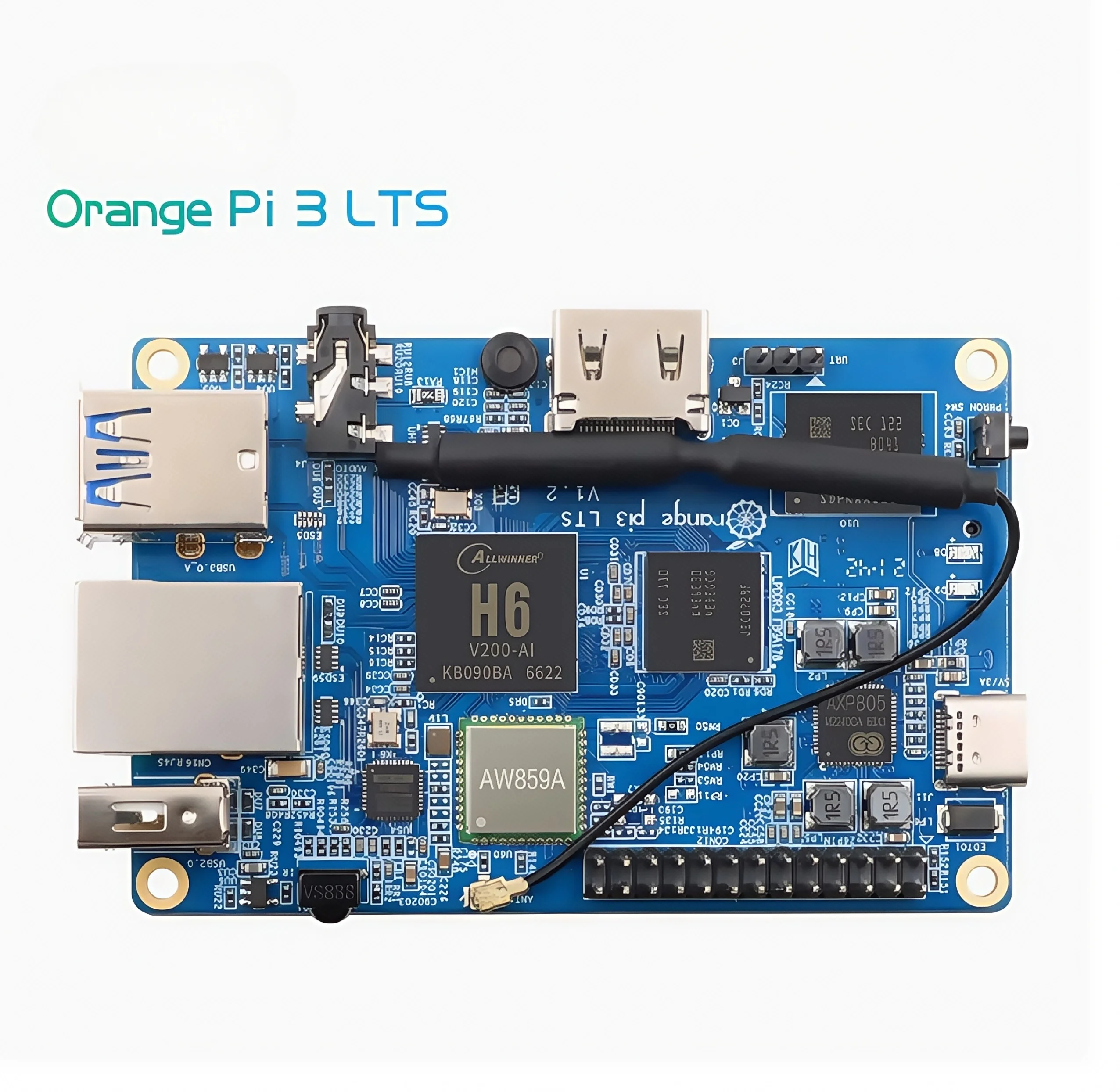 

Плата разработки Orange Pi 3 LTS Allwinner H6 с чипом Android Linux