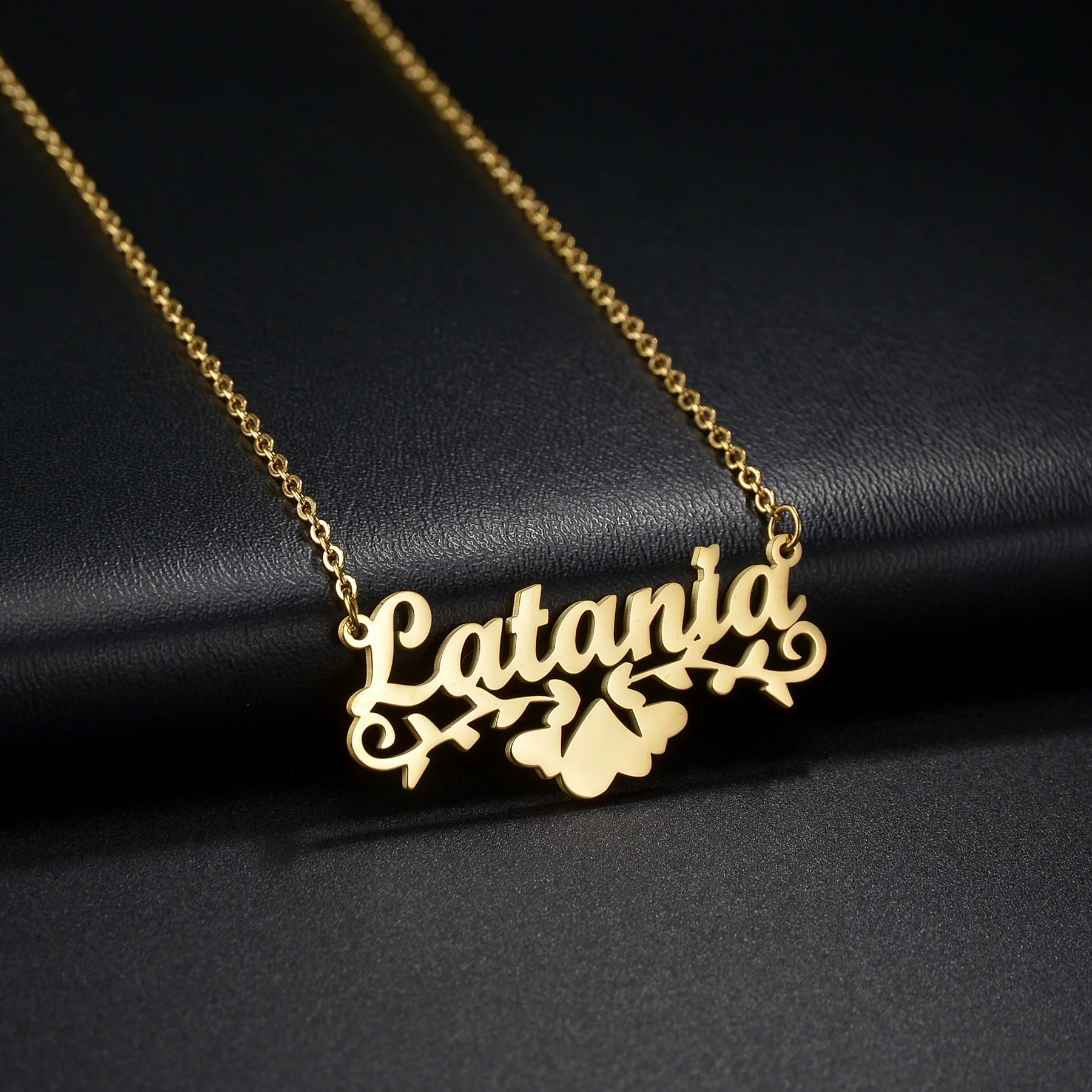 Atoztide Personalized Custom P - Birth Flower Necklace ulasan dan harga