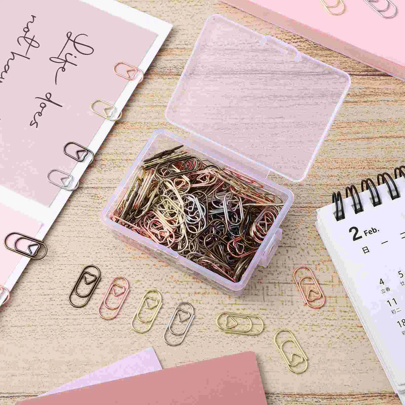 200 Pcs Mini Paper Clip Office Clips Large Jumbo Bookmarks Teacher Supplies Small Binder Bulk Fun Wedding