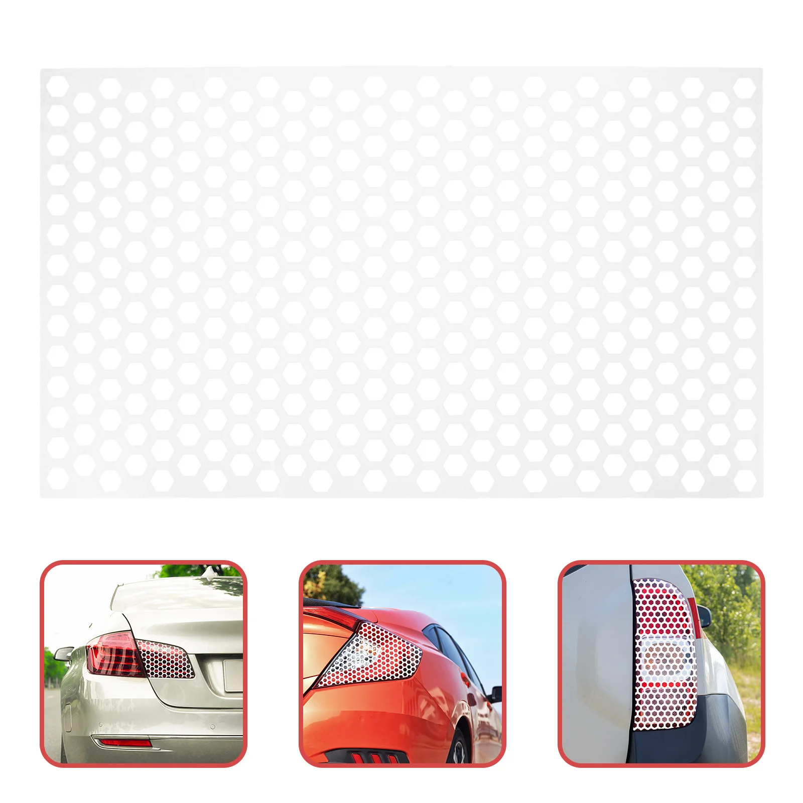 

Tail Light Sticker Honeycomb Design Car Rear Light Decoration Waterproof Pvc Stickers For Exterior Auto Styling