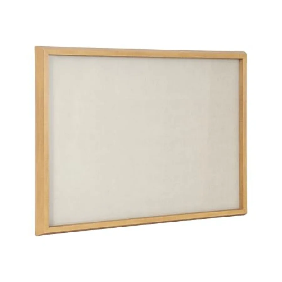 

Настенная стеклянная доска для сухого стирания в рамке из натурального льна, светлая, от The Creative Bunch Studio, 24 x 18, модель Blake Natural Frame Mod
