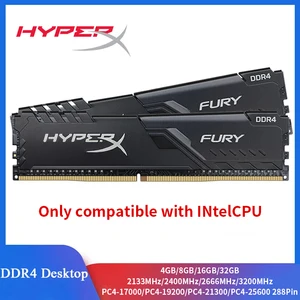 Hyperx Fury Memoria Desktop Ram DDR4 4GB 8GB 16GB 3200MHz 2400MHz 2666MHz 288 PINS Memoria de escritorio solo compatible con CPU Intel 10 mejores ventas 64 GB RAM DDR4 - №8