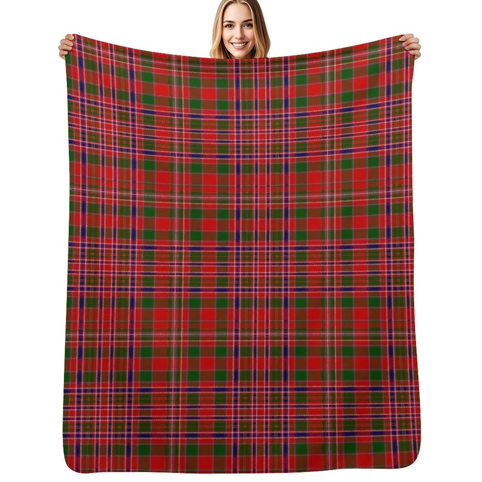 

Clan MacAlister Tartan Throw Blanket Sofa Throw Plaid Furry Flannel Blankets
